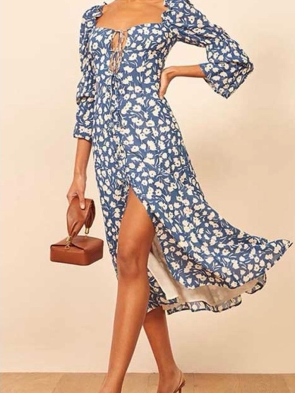 Floral Dress with front Ties